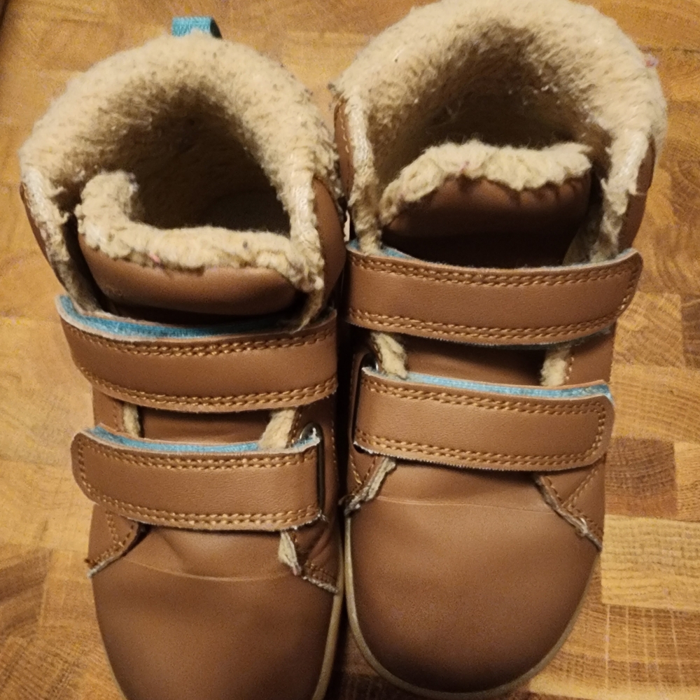 Kids Brown Faux-Fur Lined Winter Boots